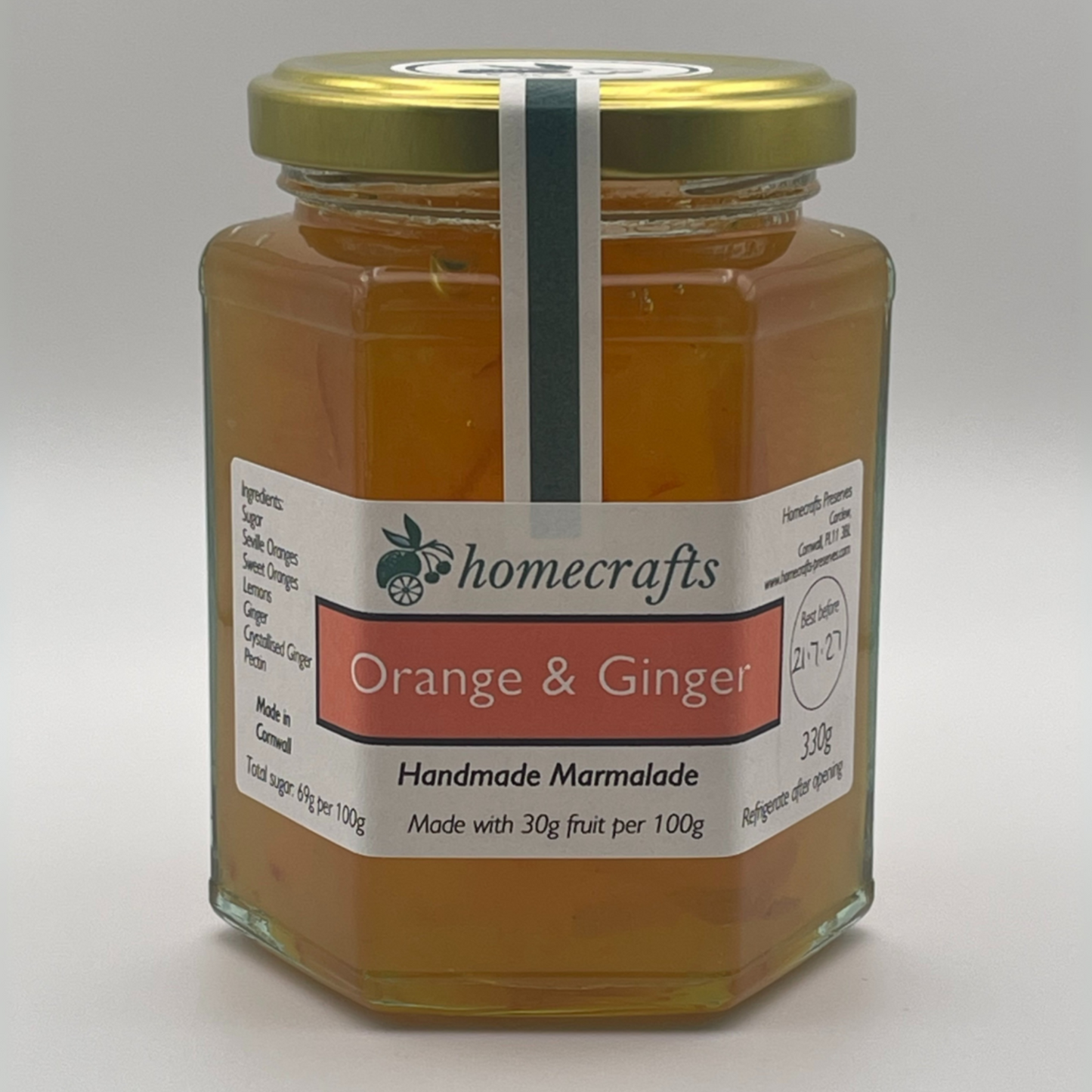 Jar of Orange & Ginger Marmalade
