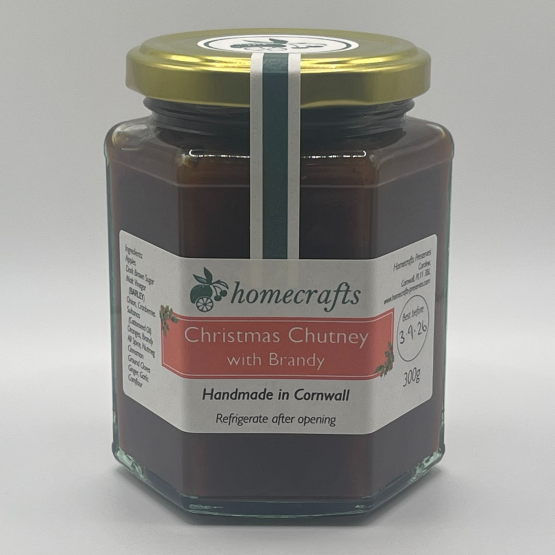 Jar of Christmas Chutney with Brandy