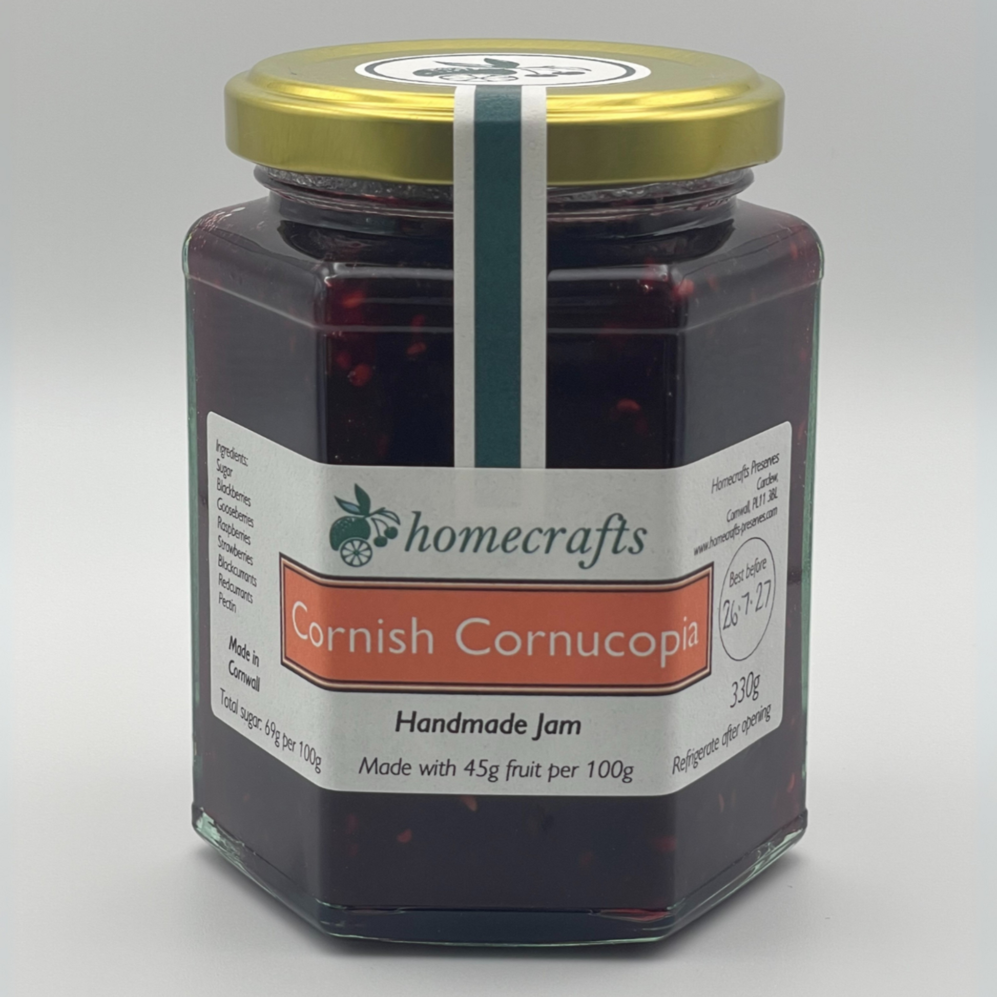Jar of Cornish Cornucopia Jam