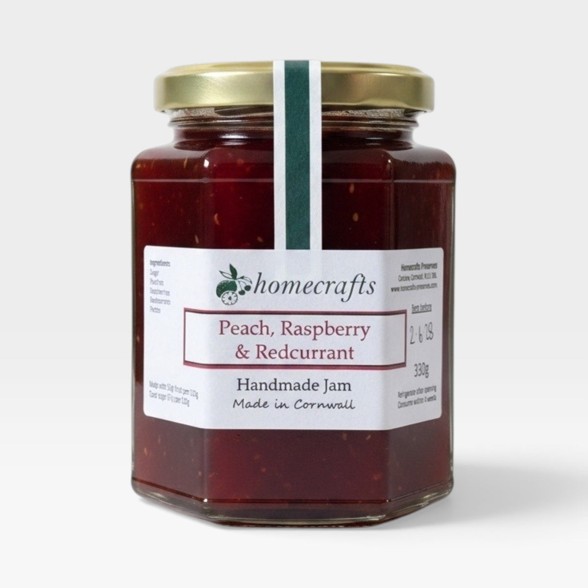 Peach, Raspberry & Redcurrant Jam | 330g