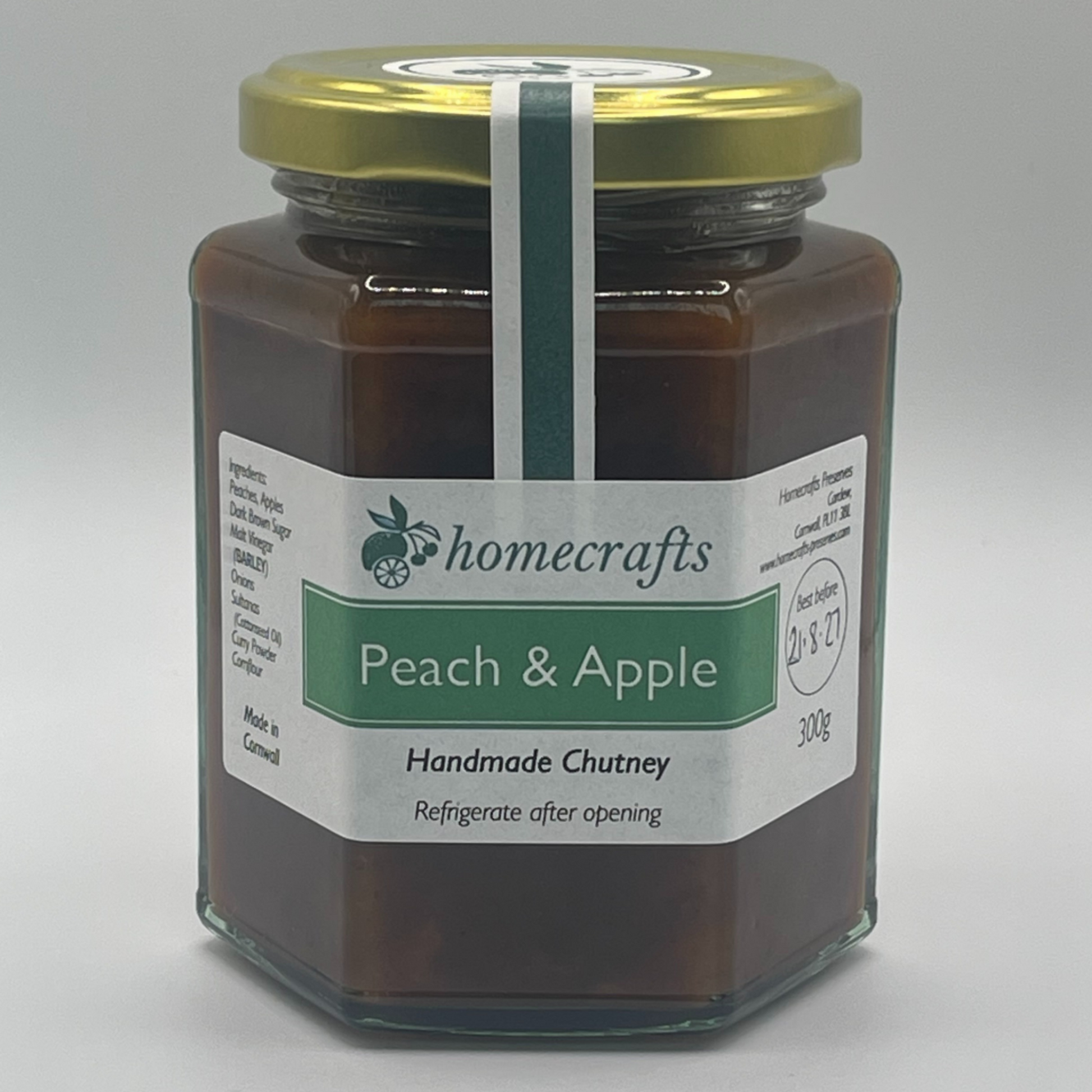 Jar of Peach & Apple Chutney