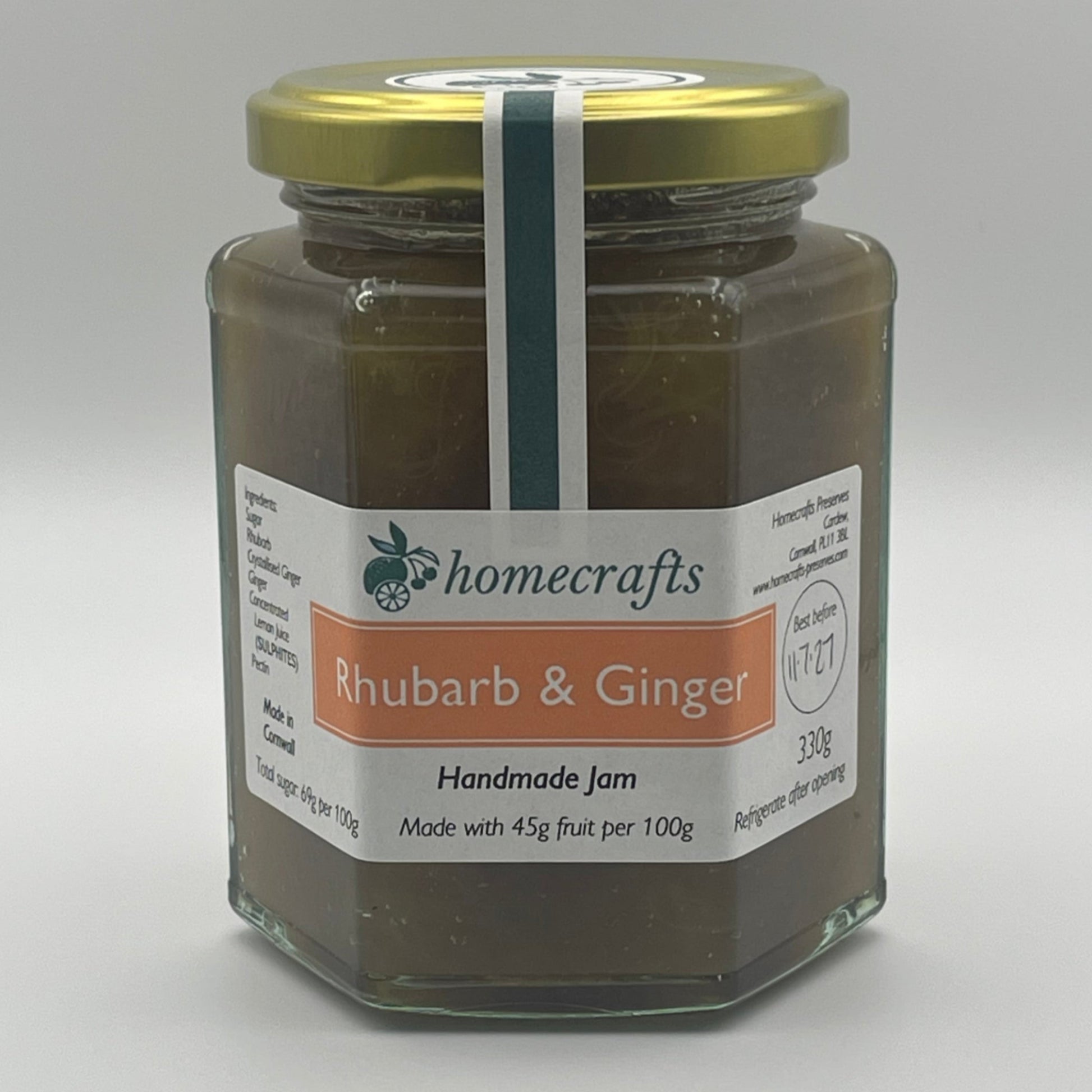 Jar of Rhubarb & Ginger Jam